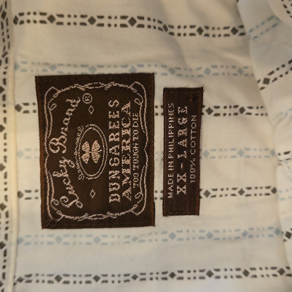 Lucky Brand Dungarees Western Style Short Sleeve Size 2XL - Picture 2 of 7